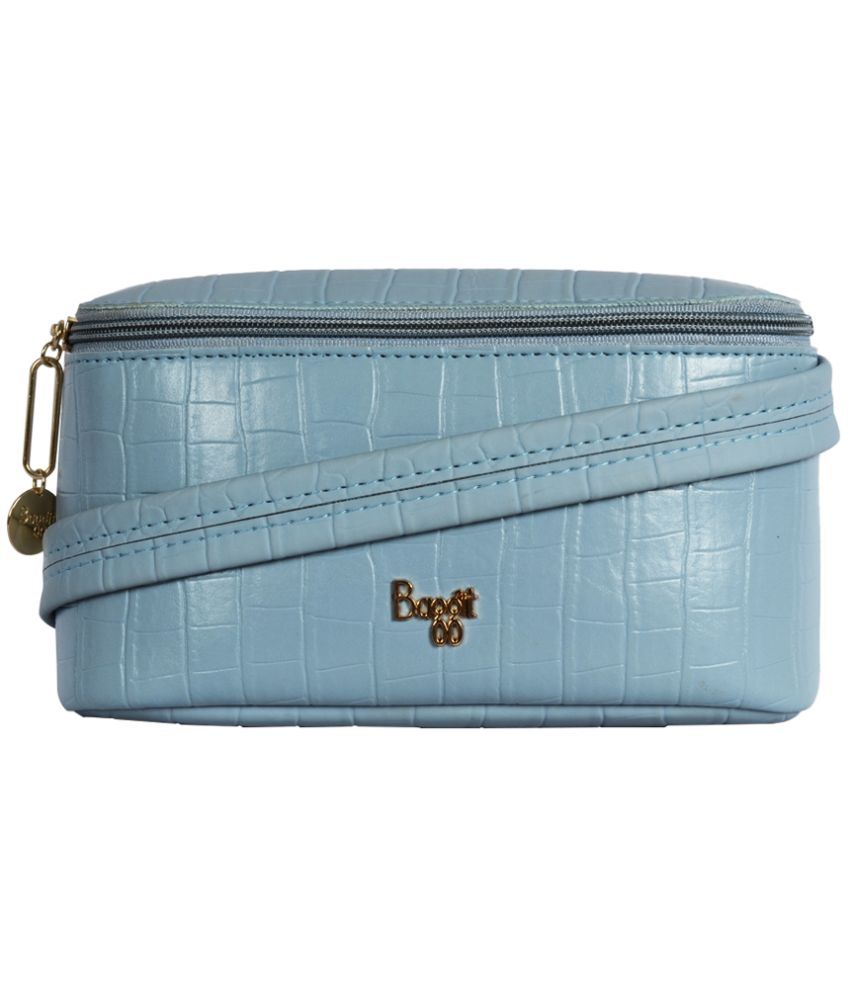     			Baggit Blue Faux Leather Sling Bag