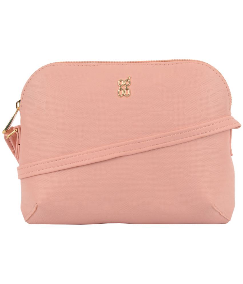     			Baggit Pink Faux Leather Sling Bag