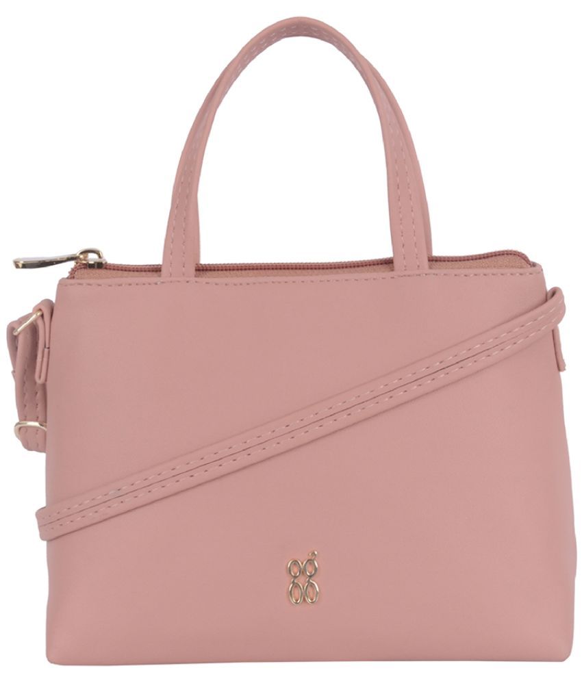     			Baggit Pink Faux Leather Sling Bag