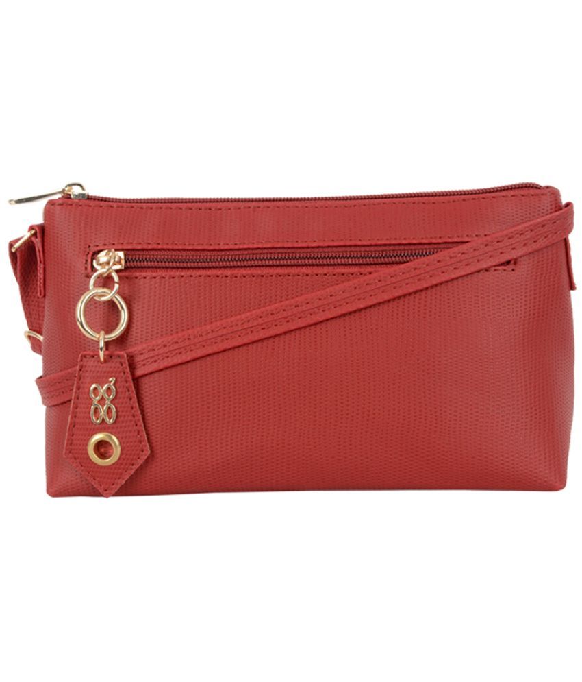     			Baggit Sling Bag Faux Leather Set of 1 ( Red )