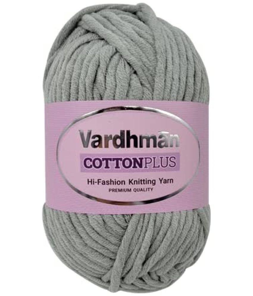     			Cotton Plus Knitting Yarn - Drizzle Grey (Pack of 5)