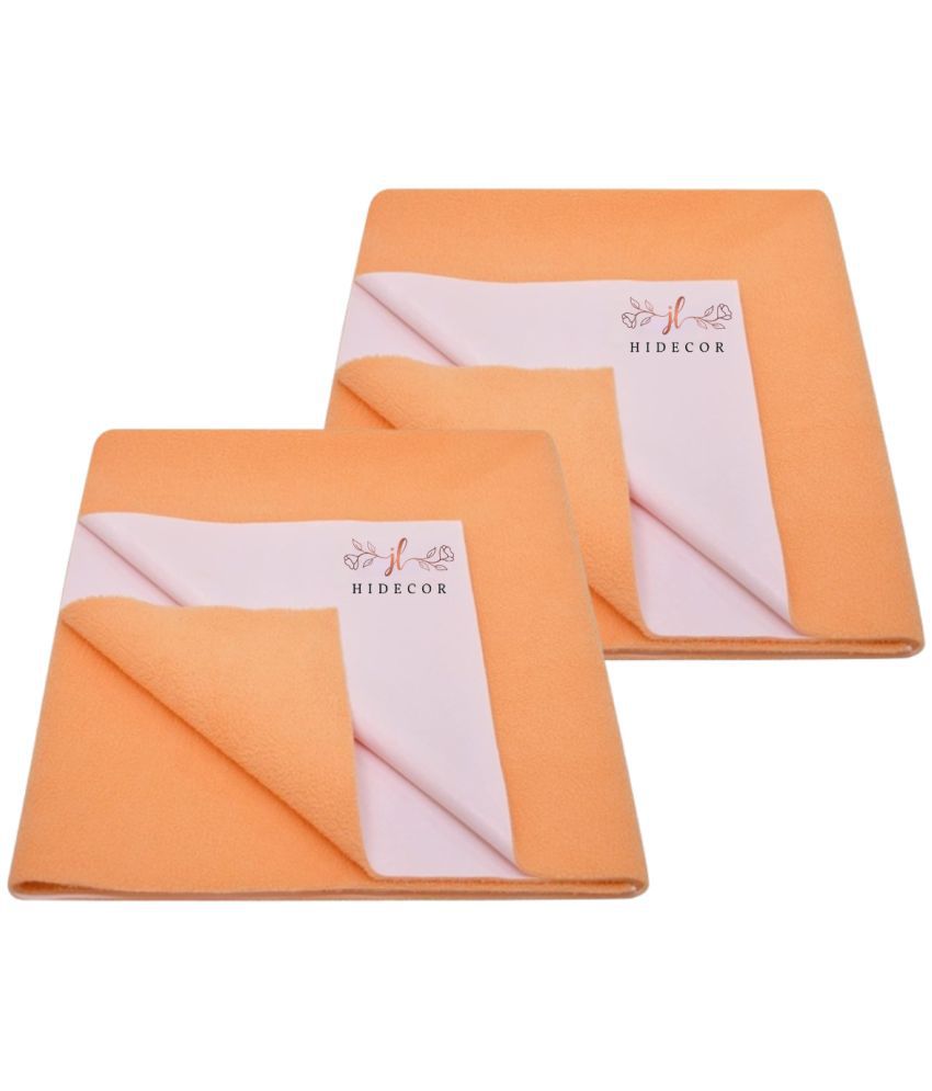     			HIDECOR Orange Laminated Bed Protector Sheet ( Pack of 2 )