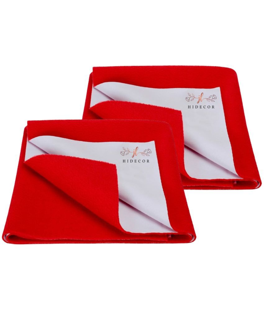     			HIDECOR Red Laminated Bed Protector Sheet ( Pack of 2 )