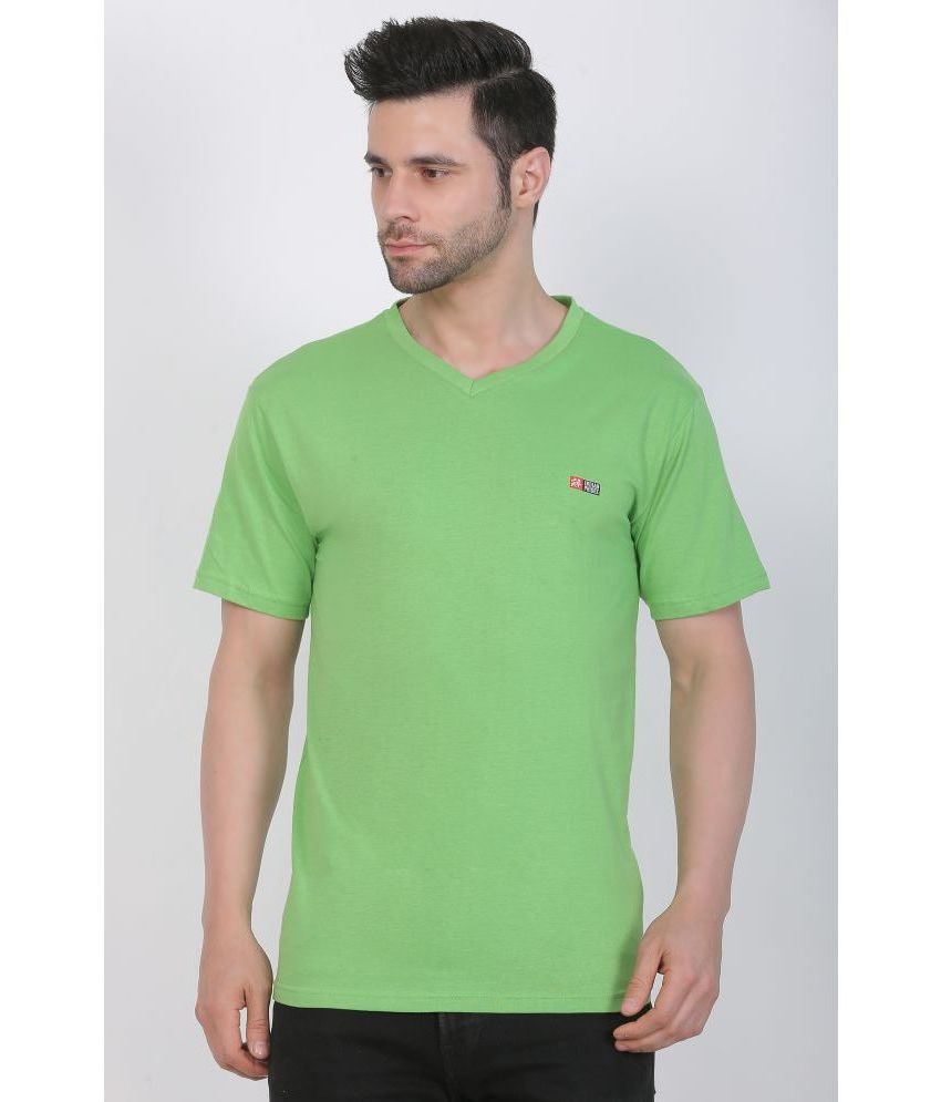     			Indian Pridee 100% Cotton Regular Fit Solid Half Sleeves Men's T-Shirt - Green ( Pack of 1 )