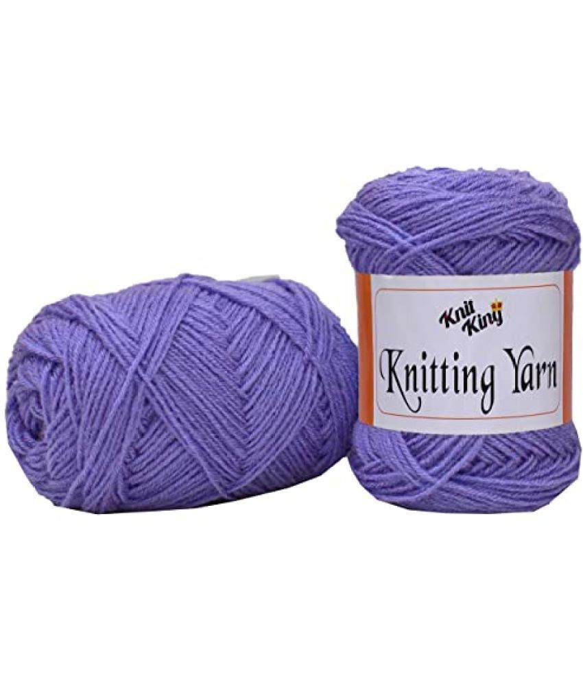     			KNIT KING 100% Acrylic Wool Iris 100 GMS Wool Ball Hand Knitting Wool/Art Craft Soft Fingering Crochet Hook Yarn, Needle Knitting Yarn Thread Dyed-U Art-ABCE
