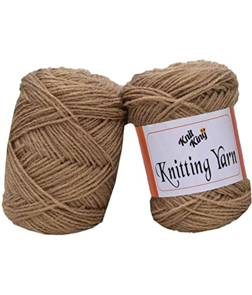    			KNIT KING 100% Acrylic Wool Skin 100 GMS Wool Ball Hand Knitting Wool/Art Craft Soft Fingering Crochet Hook Yarn, Needle Knitting Yarn Thread Dyed-R Art-AFG