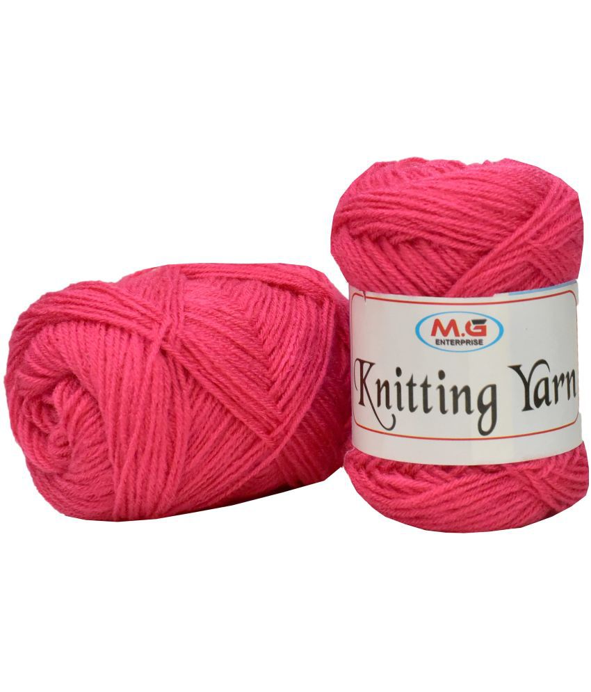    			M.G ENTERPRISE 100% Acrylic Wool Melon 100 GMS Wool Ball Hand Knitting Wool/Art Craft Soft Fingering Crochet Hook Yarn, Needle Knitting Yarn Thread Dyed-EM Art-IDB