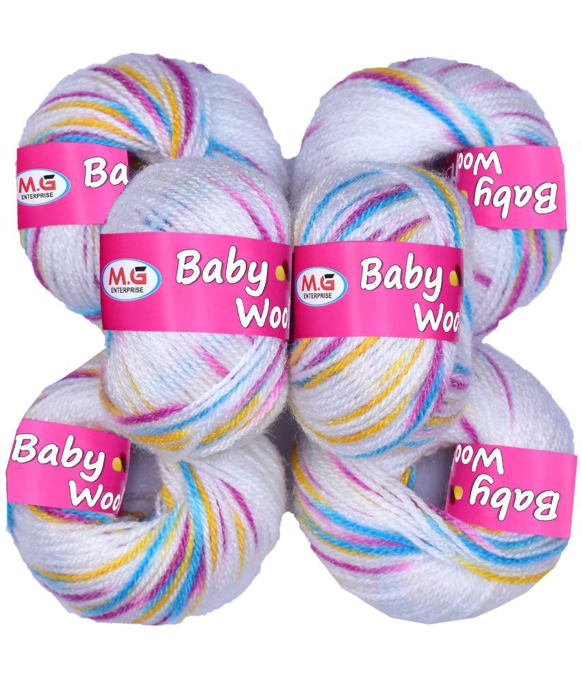     			M.G ENTERPRISE 100% Acrylic Wool M12 (Pack of 14) Baby Wool Wool Ball Hand Knitting Wool/Art Craft Soft Fingering Crochet Hook Yarn, Needle Knitting Yarn Thread Dyed … D