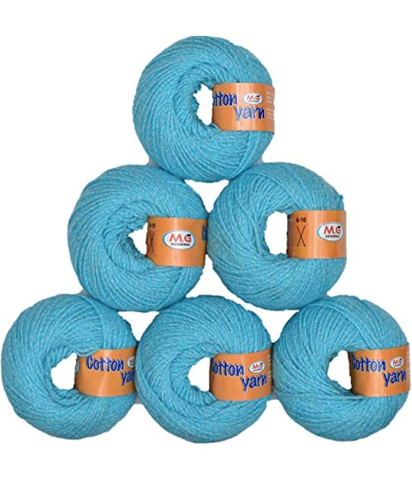     			M.G ENTERPRISE 100% Acrylic Wool Sky Blue 14 GMS Baby Wool 4 ply Wool Ball Hand Knitting Wool/Art Craft Soft Fingering Crochet Hook Yarn- Art-ADEG