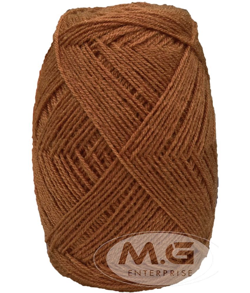     			M.G ENTERPRISE Bigboss Rust (600 gm) Wool Ball Hand Knitting Wool/Art Craft Soft Fingering Crochet Hook Yarn, Needle Knitting Yarn Thread dye MG BL