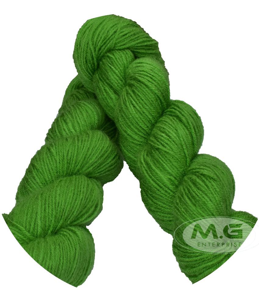     			M.G ENTERPRISE Brilon Light Green (500 gm) Wool Hank Hand Knitting Wool/Art Craft Soft Fingering Crochet Hook Yarn, Needle Knitting Yarn Thread Dyed ABF