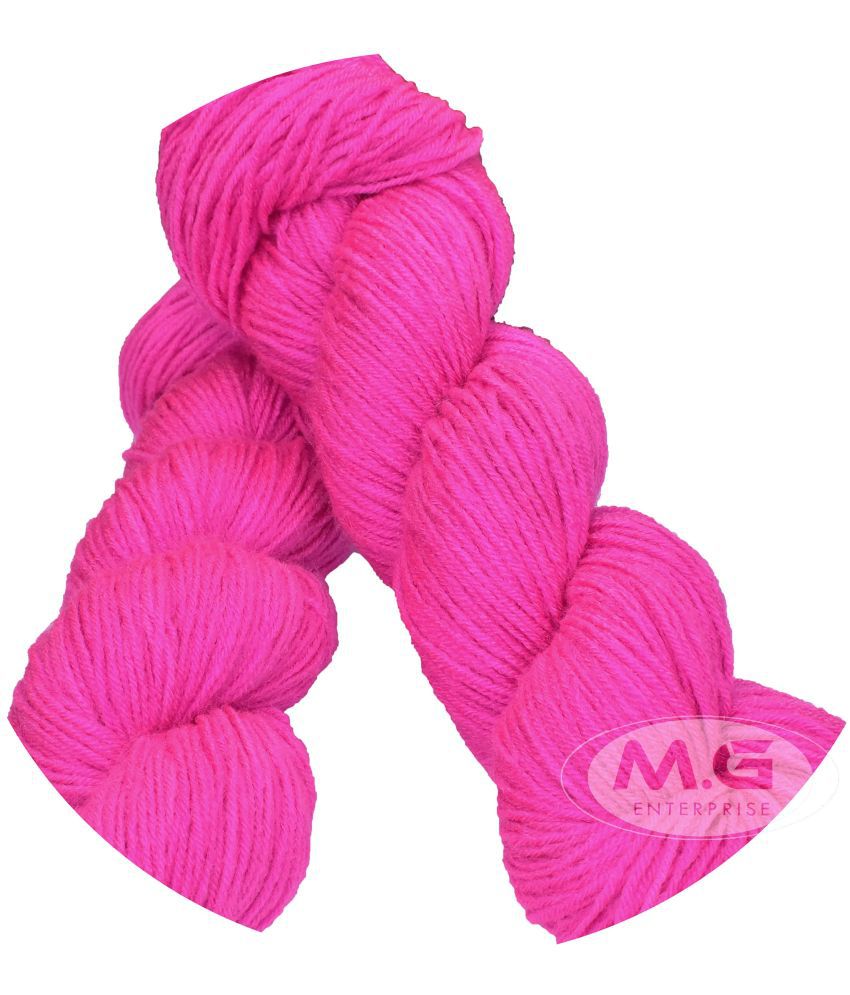     			M.G ENTERPRISE Brilon Rose (500 gm) Wool Hank Hand Knitting Wool/Art Craft Soft Fingering Crochet Hook Yarn, Needle Knitting Yarn Thread Dyed BAF