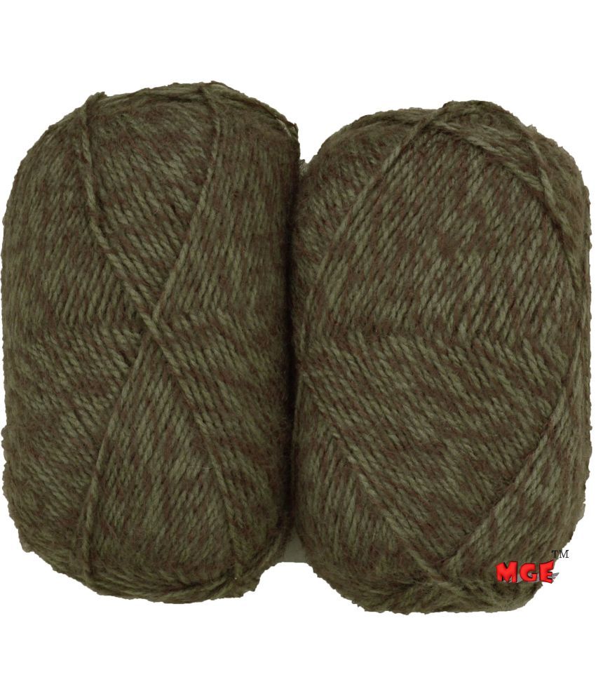     			M.G ENTERPRISE Enterprise Scottish Grey & Brown 08 (200 gm) Wool Hank Hand Knitting Wool/Art Craft Soft Fingering Crochet Hook Yarn, Needle Knitting Yarn Thread Dyed