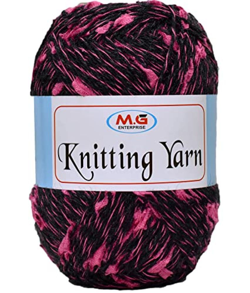     			M.G ENTERPRISE Knitting Yarn Thick Chunky Wool, Wool Mala - Black Cherry 200 gm Best Used with Knitting Needles, Crochet Needles Wool Yarn for Knitting