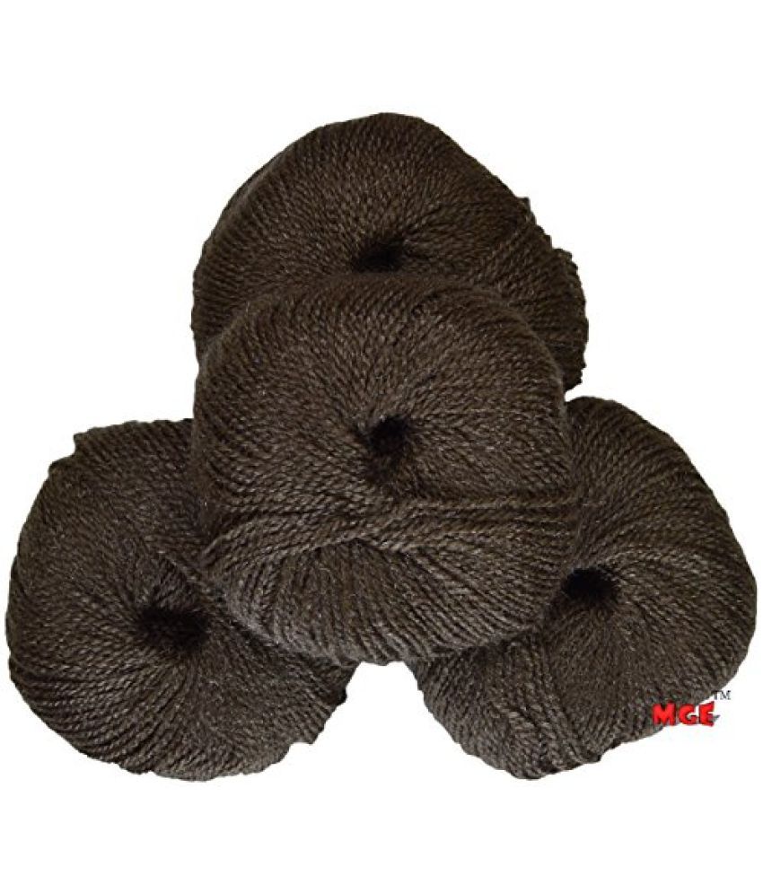     			M.G ENTERPRISE M.G ENTERPRISE Enterprise Soft n Smart Coffee Wool Hank Hand Knitting Wool/Art Craft Soft Fingering Crochet Hook Yarn, Needle Knitting Yarn Thread Dyed (200 gm)