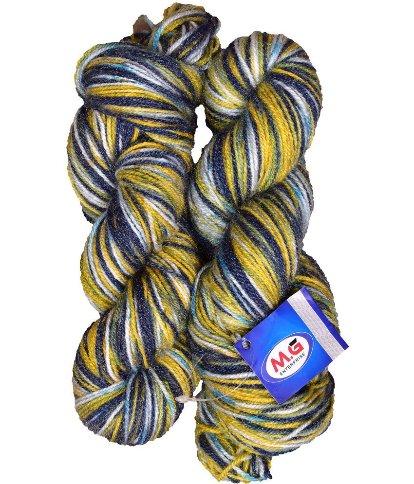     			M.G ENTERPRISE Marine Excel M.Mustard (500 gm) Wool Hank Hand Knitting Wool/Art Craft Soft Fingering Crochet Hook Yarn, Needle Knitting Yarn Thread Dyed