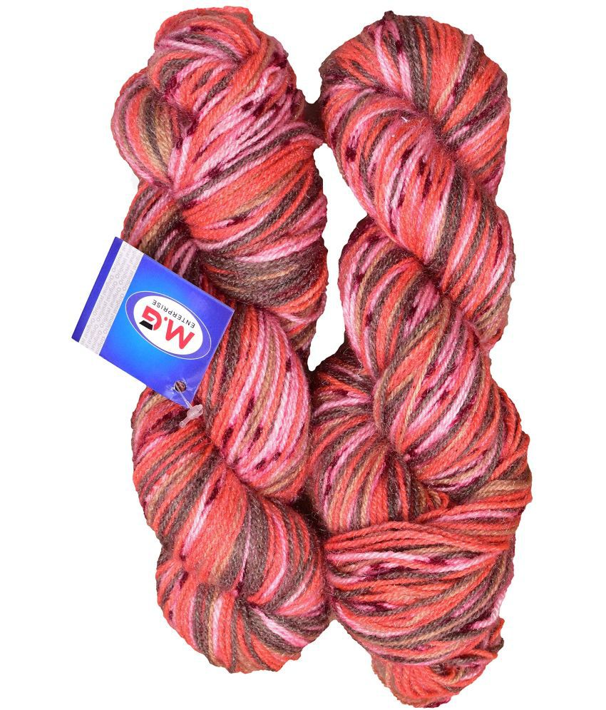     			M.G ENTERPRISE Marine Excel M.Peach (500 gm) Wool Hank Hand Knitting Wool/Art Craft Soft Fingering Crochet Hook Yarn, Needle Knitting Yarn Thread Dyed