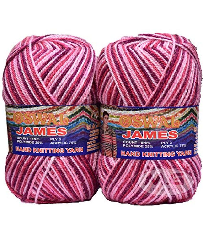     			M.G ENTERPRISE Os wal James Knitting Yarn Wool, Strawberry Ball 700 gm Best Used with Knitting Needles, Crochet Needles Wool Yarn for Knitting Os wal