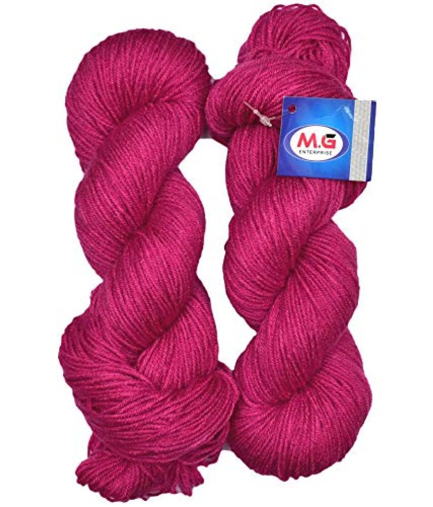     			M.G ENTERPRISE Os wal Knitting Yarn, Brilon Rosewood (400 gm) Wool Hank Hand Knitting Wool/Art Craft Soft Fingering Crochet Hook Yarn, Needle Knitting Yarn Thread Dyed