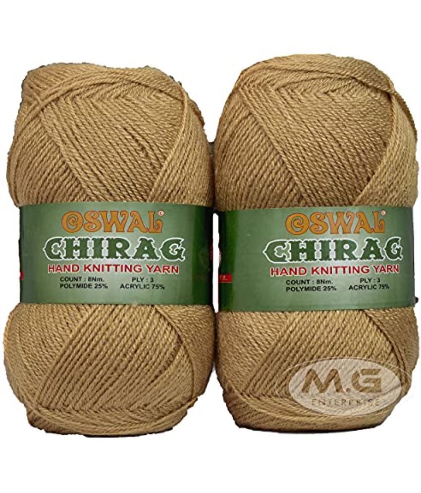     			M.G ENTERPRISE Os wal Chirag Peanut (400 gm) Wool Ball Hand Knitting Wool/Art Craft Soft Fingering Crochet Hook Yarn, Needle Knitting Yarn Thread Dyed EIA