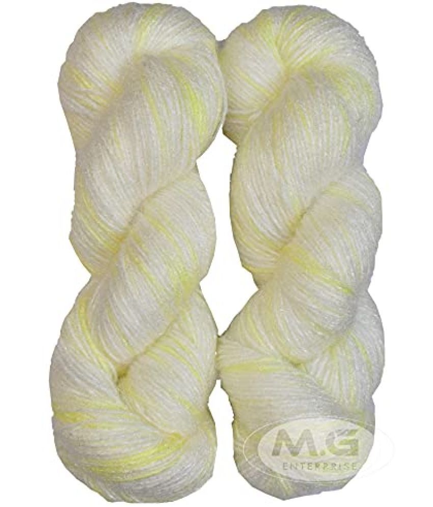     			M.G ENTERPRISE Os wal Knitting Yarn Arman Wool, Soft Fancy Wool Lemon 200 gm Best Used with Knitting Needles, Soft Fancy Wool Crochet NeedlesWool Yarn for Knitting Os wal H