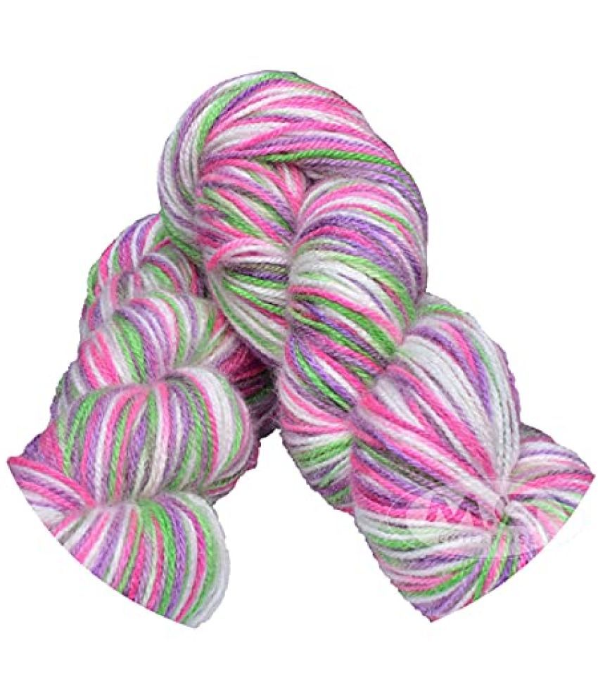     			M.G ENTERPRISE Os wal Microrangoli Chritmas (200 gm) Wool Hank Hand Knitting Wool/Art Craft Soft Fingering Crochet Hook Yarn, Needle Knitting Yarn Thread Dyed BGC