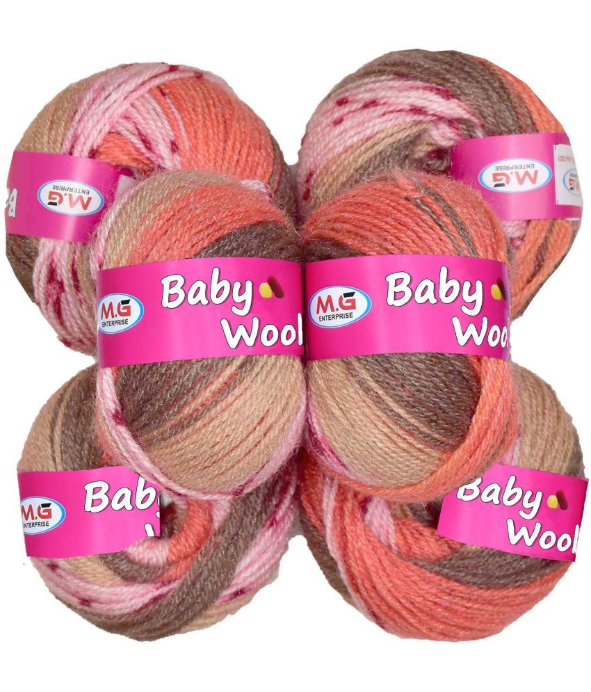     			M.G ENTERPRISE Premium Baby Acrylic Wool PB-2 (350 gm) Baby Wool 4 ply Wool Ball Hand Knitting Wool/Art Craft Soft Fingering Crochet Hook Yarn, Needle Knitting Yarn Thread Dye QQ