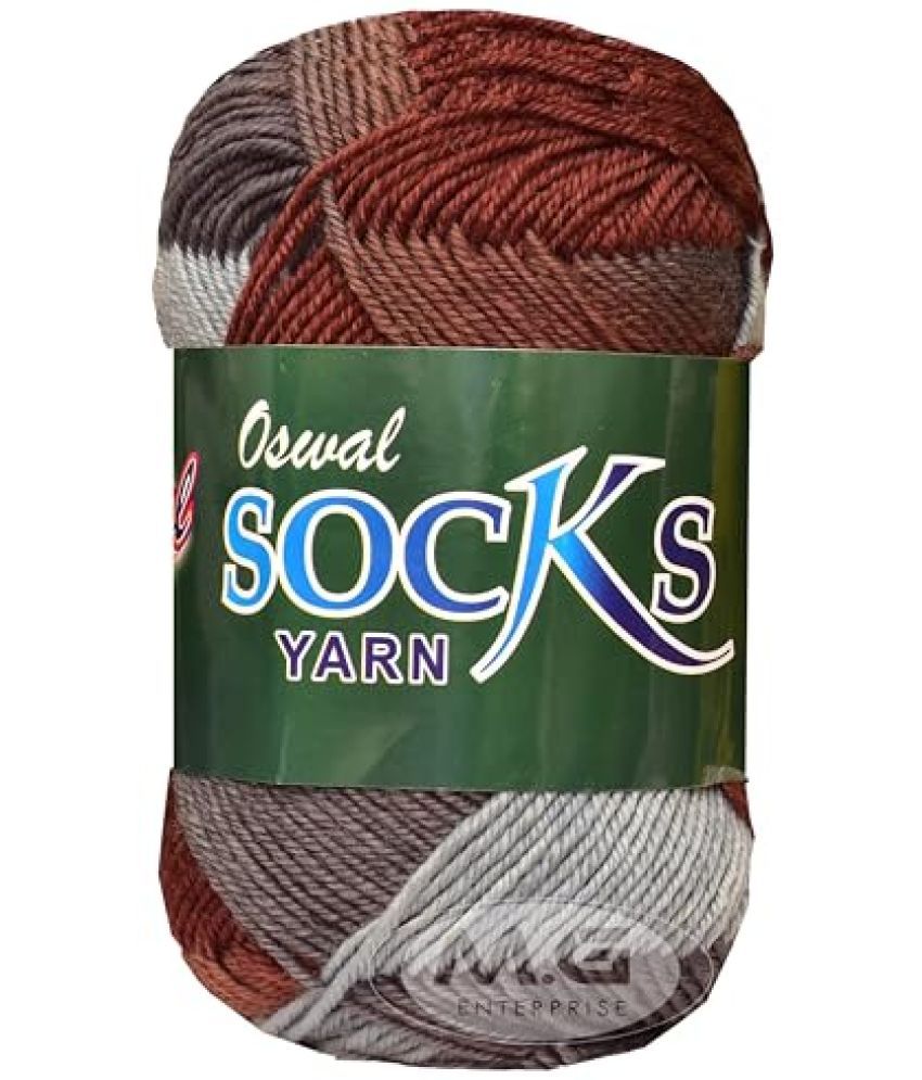     			M.G ENTERPRISE Premium Socks high Strength Nylon Yarn Suitable for Socks, Accessories, and Home Decor. Mud Grey 500 GMS-DL Art-AIBA