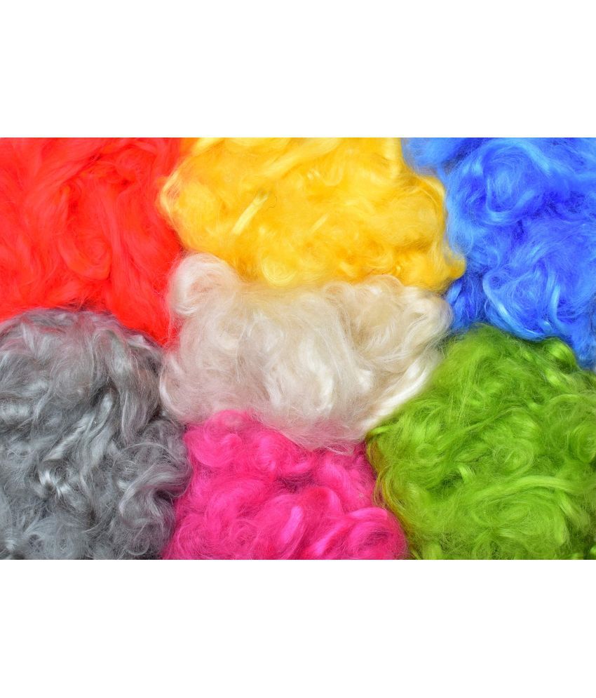     			M.G ENTERPRISE Roving Felting Wool Combo 140 gm (20 gm Each Colour). Best Used with Felt Needles, Needle Felting Pad for Felting Crafts. Good for Needle Felted Characters Making