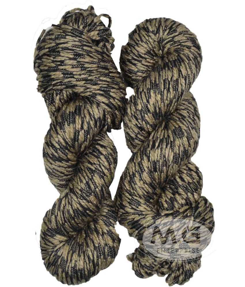     			M.G ENTERRPISE Fantasy Skin Black 300 GMS Wool Hank Hand Knitting Wool/Art Craft Soft Fingering Crochet Hook Yarn, Needle Knitting Yarn Thread Dyed- Art-ADAI