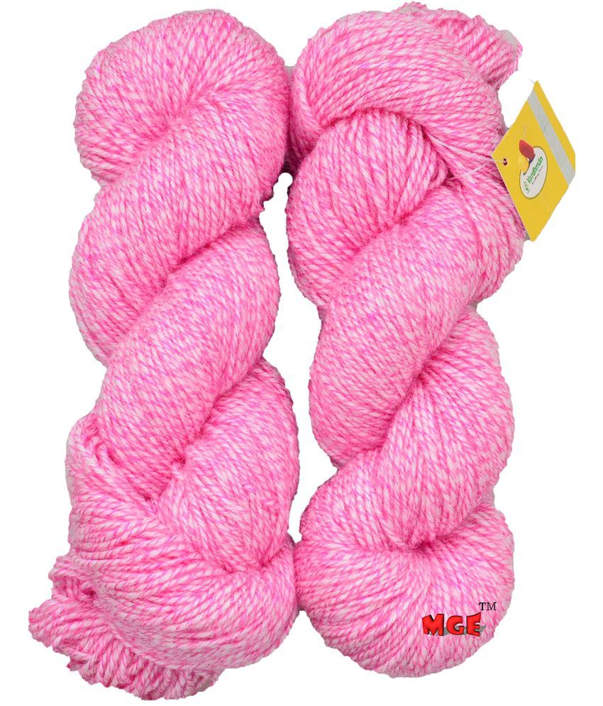     			M.G ENTERRPISE M.G ENTERRPISE Fusion Pink 400 gm Wool Ball Hand Knitting Wool/Art Craft Soft Fingering Crochet Hook Yarn, Needle Acrylic Knitting Yarn Thread Dyed