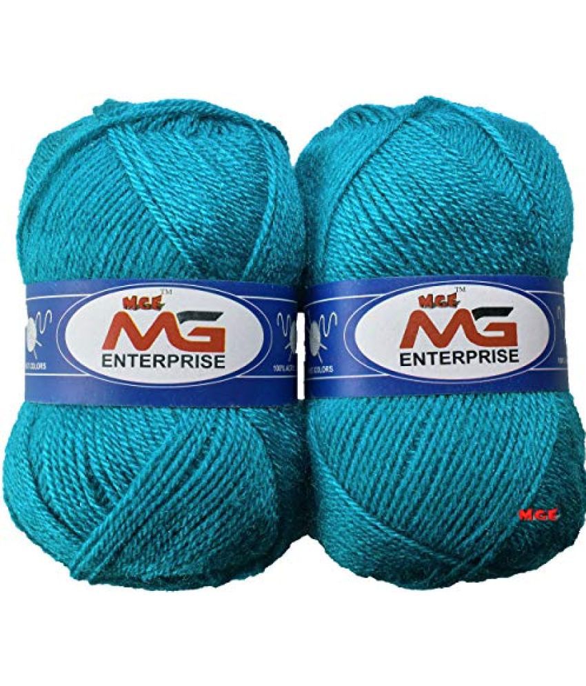     			M.G Enterprise Knitting Yarn Wool, Teal 400 gm Best Used with Knitting Needles, Crochet Needles Wool Yarn for Knitting