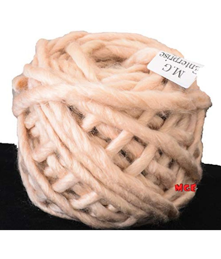     			M.G Enterprise Knitting Yarn Thick Chunky Roving Jumbo Wool, Skin 100 gm Best Used with Knitting Needles, Crochet Needles Roving Jumbo Wool Yarn for Knitting