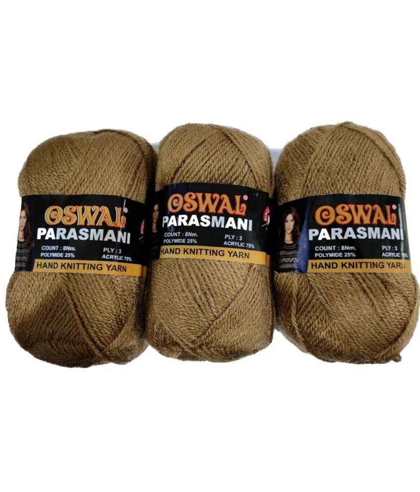     			Oswal parasmani Wool Hand Knitting Soft Fingering Crochet Hook Colour (100GMS Each) 600GMS Shade no.16