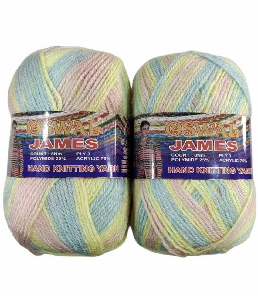     			Oswaljames Knitting Yarn 3ply Wool, 400 gm Best Used with Knitting Needles, Crochet Needles Wool Yarn for Knitting. Shade no.7