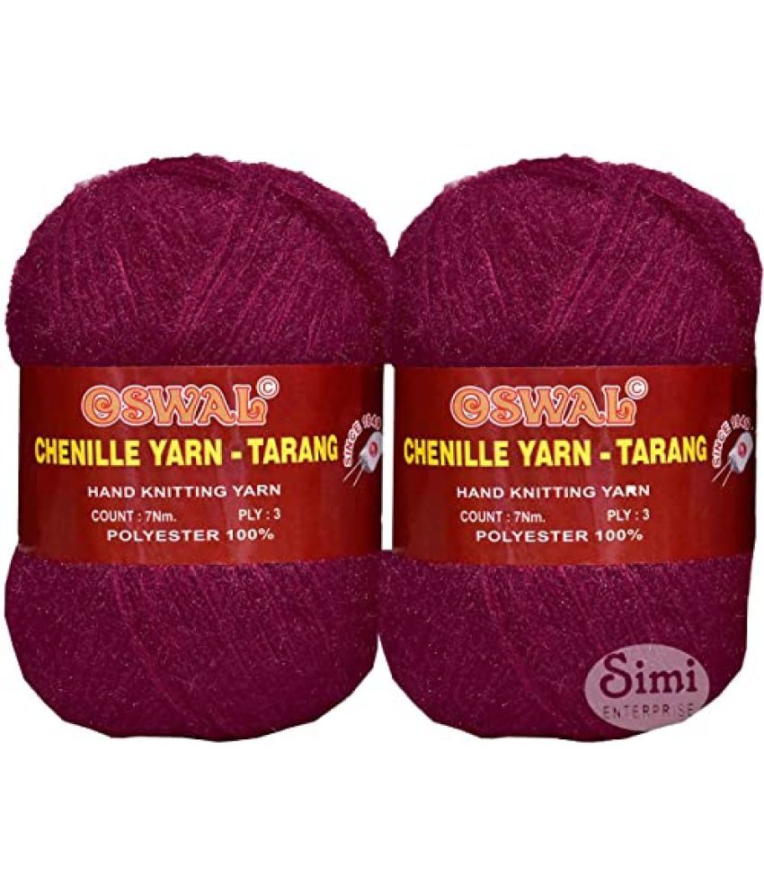     			SIMI ENTERPRISE Oswal 3 Ply Knitting Yarn Wool, Deep Rose 600 gm Best Used with Knitting Needles, Crochet Needles
