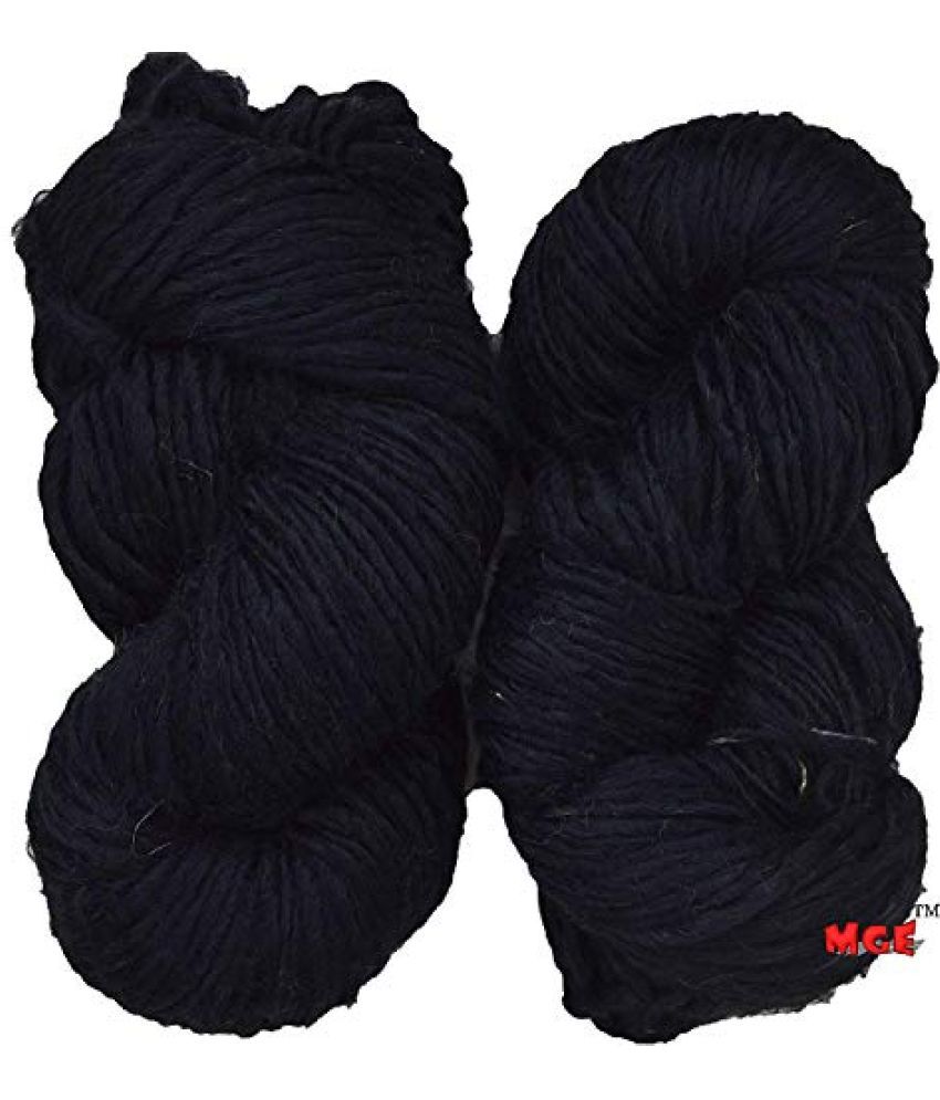     			Simi Knitting Sumo Yarn Thick Chunky Wool, Black 500 gm Best Used with Knitting Needles, Crochet Needles Wool Yarn for Knitting. by Simi