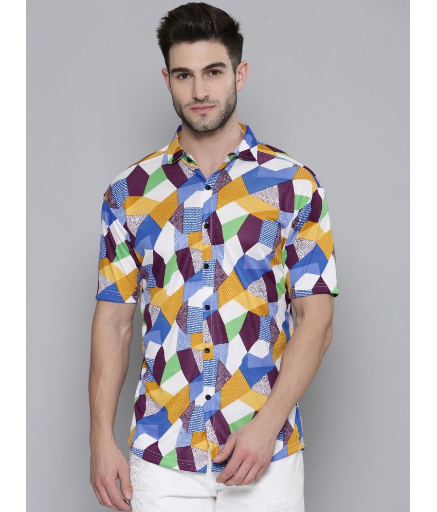     			Smartees Polyester Regular Fit Printed Half Sleeves Men's Casual Shirt - Multicolor ( Pack of 1 )