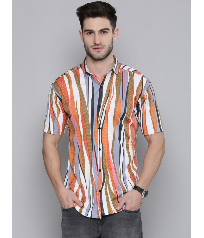     			Smartees Polyester Regular Fit Printed Half Sleeves Men's Casual Shirt - Multicolor ( Pack of 1 )