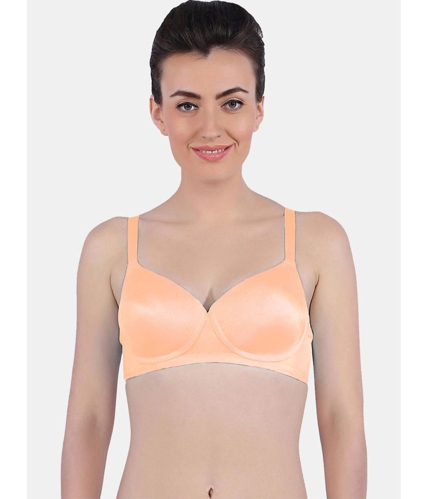     			Sonari Peach Nylon Lightly Padded Women's T-Shirt Bra ( Pack of 1 )
