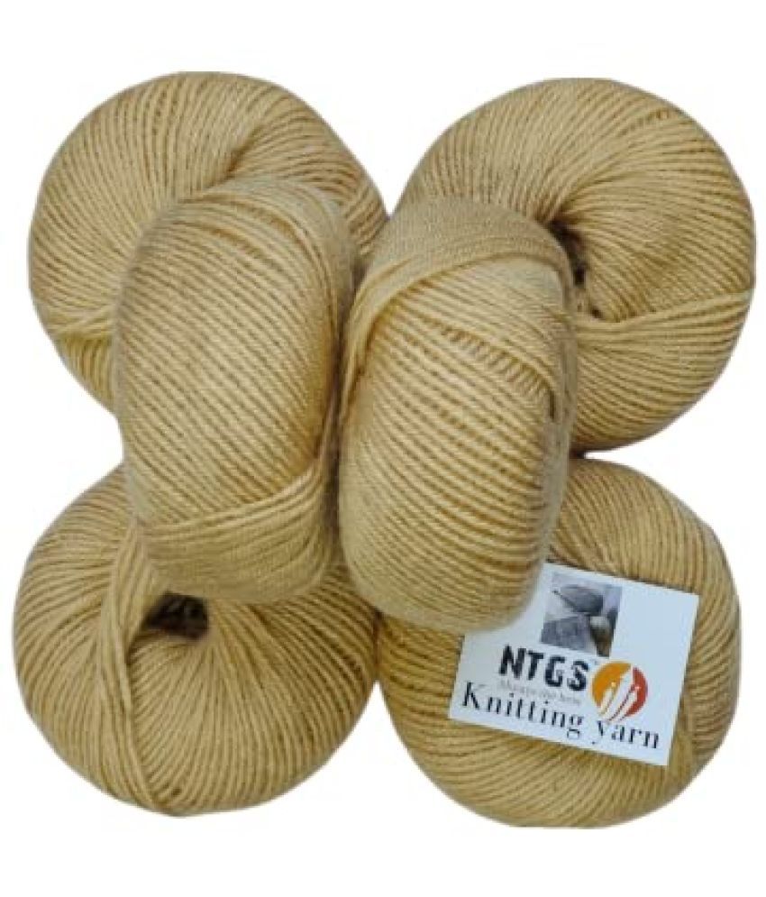     			Vardhman 100% Acrylic Wool Mustard (6 pc) Baby Soft Wool Ball Hand Knitting Wool/Art Craft Soft Fingering Crochet Hook Yarn, Needle Knitting Yarn Thread Dyed