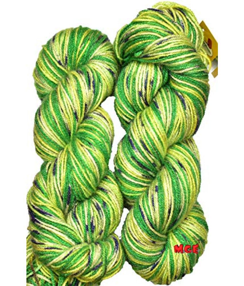     			Vardhman Acrylic Knitting Wool, (Multi Green) (Pack of 14) Baby Soft Wool Ball Hand Knitting Wool/Art Craft Soft Fingering Crochet Hook Yarn, Needle Knitting Yarn Thread Dyed