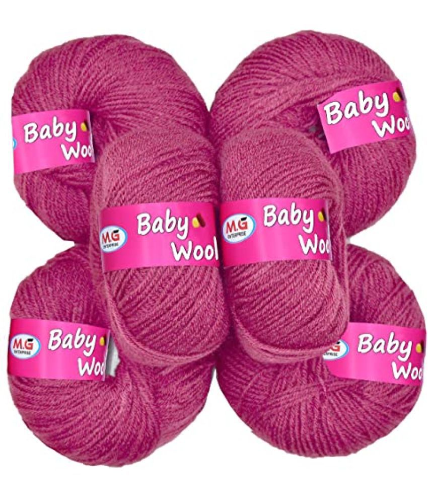     			Vardhman Baby Yarn 100% Acrylic Wool Rosewood (14 pc) Baby Wool 4 ply Wool Ball Hand Knitting Wool/Art Craft Soft Fingering Crochet Hook Yarn, Needle Knitting Yarn Thread Dyed