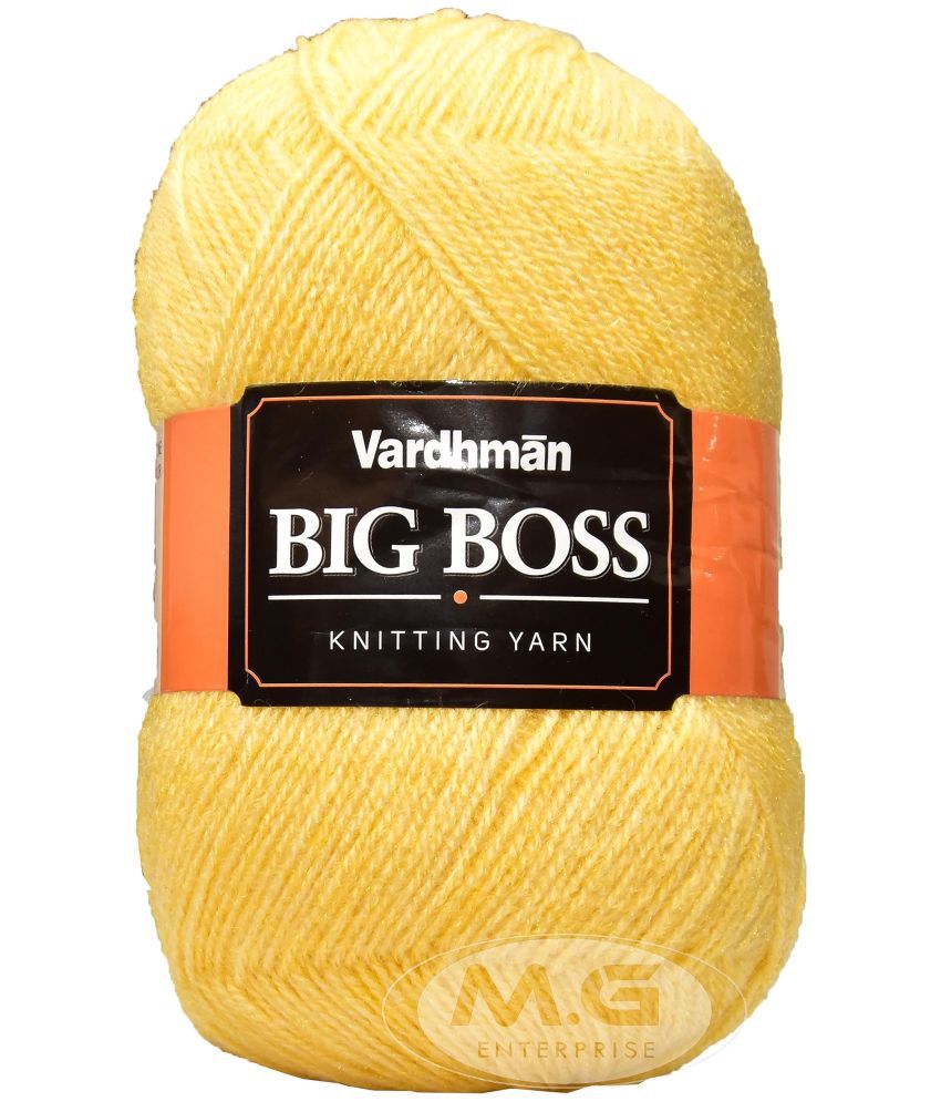     			Vardhman Bigboss Dark Cream 400 GMS Wool Ball Hand Knitting Wool/Art Craft Soft Fingering Crochet Hook Yarn, Needle Knitting Yarn Thread Dyed-VO Art-AGBC