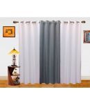 BELLA TRUE Solid SemiTransparent Eyelet Curtain 7 ft ( Pack of 3 )  Multicolor