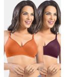 Sonari Pack of 2 Polyester Non Padded Women's T-Shirt Bra ( Multicolor ) jiyaorangewine