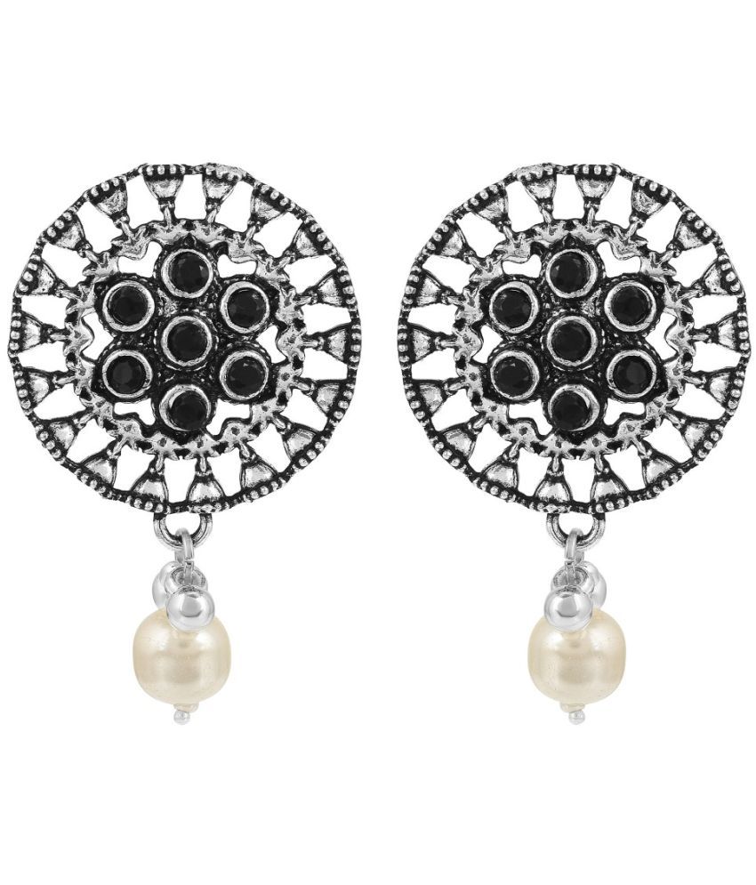     			ADMIER Black Drop Earrings ( Pack of 1 )