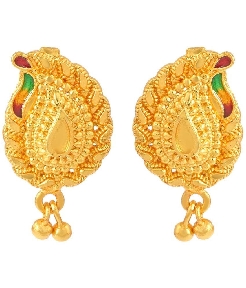     			ADMIER Golden Stud Earrings ( Pack of 1 )