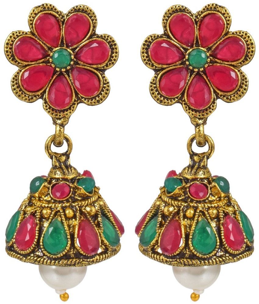     			ADMIER Multi Color Jhumki Earrings ( Pack of 1 )