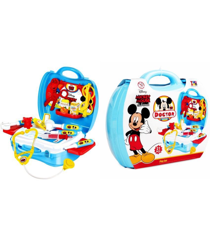    			Disney Doctor Set with Foldable Suitcase, Compact doctor Accessories Pretend Play | Game Toy Kit for 3 + Year Kids, Boys and Girls